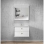 Boston Matte White Shaving Cabinet With Undershelf 750